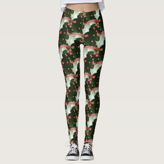 kerstfeestdagen Leggings (Voorkant)