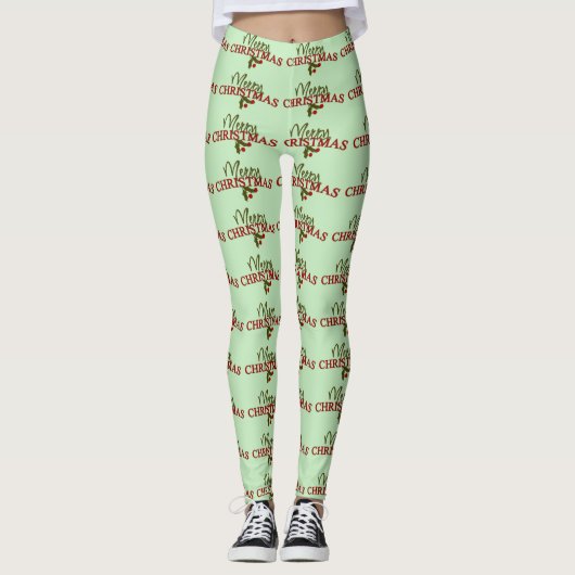 kerstfeestdagen Leggings (Voorkant)