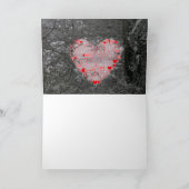 kerstFeestdagen Love Red Heart Winter Snow Kaart (Binnen)