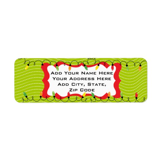 Kerstfeestdagen met Adresetiketten voor kerstfeest Etiket (Voorkant)