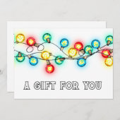 kerstfeestdagen met cadeaubon; (Voorkant / Achterkant)