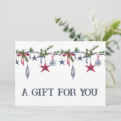 Kerstfeestdagen met cadeaubonnen (Staand voorkant)