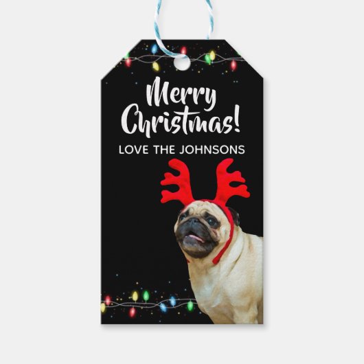 Kerstfeestdagen met kerstfeestdagen cadeaulabel (Voorkant)