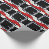 Kerstfeestdagen met kerstfeestdagen met kerstcadea cadeaupapier (Hoek)