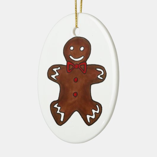 kerstfeestdagen met koekjes en koekjes keramisch ornament (Links)