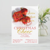 kerstfeestdagen met Red Gold Ornaments Kaart (Staand voorkant)