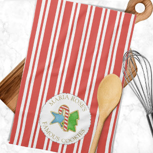 kerstfeestdagen met rode feestdagen, speciaal gepe theedoek