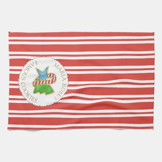 kerstfeestdagen met rode feestdagen, speciaal gepe theedoek (Horizontaal)