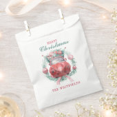 kerstFeestdagen met rode kruis Bedankzakje (Geknipt)