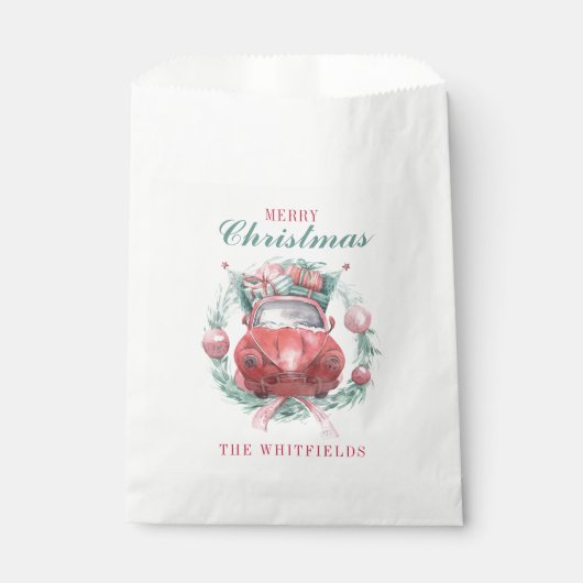 kerstFeestdagen met rode kruis Bedankzakje (Voorkant)