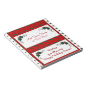 kerstfeestdagen met Snoep met rolpanelen Notitieblok (Schuin)