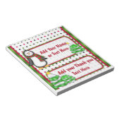 kerstfeestdagen met Snoep met rolpanelen Notitieblok (Schuin)