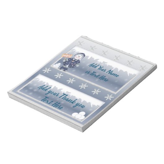 kerstfeestdagen met Snoepjes met schuifbalken Notitieblok (Linkerzijde)