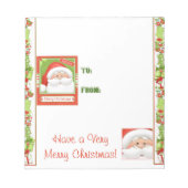 kerstfeestdagen met Snoepjes met schuifbalken Notitieblok (Voorkant)