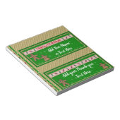 kerstfeestdagen met Snoepjes met schuifbalken Notitieblok (Schuin)