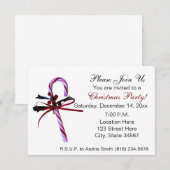 kerstfeestdagen met snoepriet kaart (Voorkant / Achterkant)