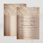 kerstFeestdagen Nieuwjaar Roos Gold Kaart (Voorkant / Achterkant)