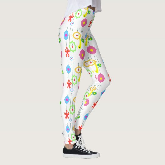kerstfeestdagen Ornament Patroonpatronen Leggings (Rechts)