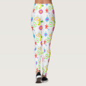 kerstfeestdagen Ornament Patroonpatronen Leggings (Achterkant)