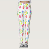 kerstfeestdagen Ornament Patroonpatronen Leggings (Voorkant)