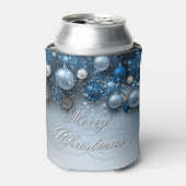 Kerstfeestdagen - Ornamenten met blauwe ogen Blikjeskoeler (Blikje Voorkant)