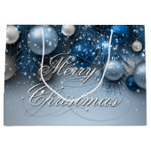 Kerstfeestdagen - Ornamenten met blauwe ogen Large Cadeautasje (Voorkant)