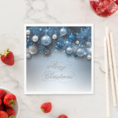 Kerstfeestdagen - Ornamenten met blauwe ogen Servet (Insitu)