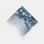 Kerstfeestdagen - Ornamenten met blauwe ogen Servet (Hoek)