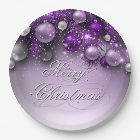 Kerstfeestdagen - Ornamenten Papieren Bordje (Voorkant)
