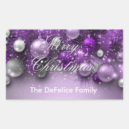 Kerstfeestdagen - Ornamenten Rechthoekige Sticker