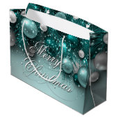 Kerstfeestdagen - Ornamenten - Teals Large Cadeautasje (Achterkant Gekanteld)