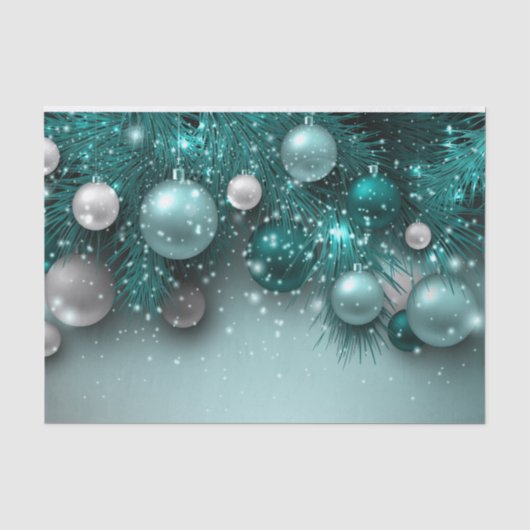 Kerstfeestdagen - Ornamenten - Teals Tissuepapier (Voorkant)