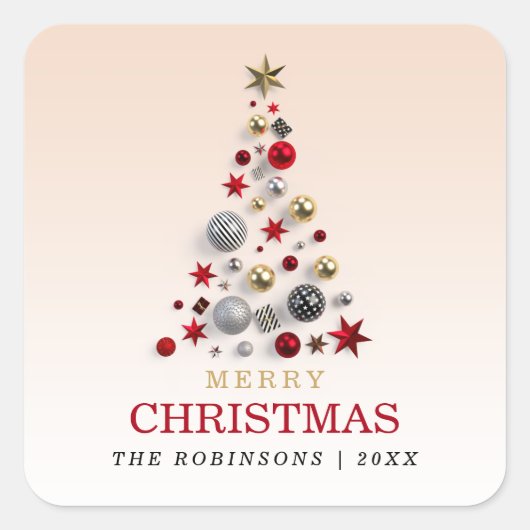 Kerstfeestdagen - Overzicht van de ondernemingszin Vierkante Sticker (Voorkant)