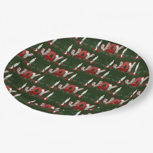 kerstFeestdagen Papieren Bordje (Gekanteld)