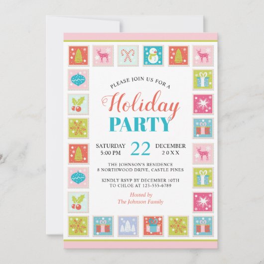 KerstFeestdagen Pastemantsplaat Kaart (Voorkant)