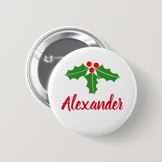 Kerstfeestdagen, pinback-knoppen met aangepaste na ronde button 5,7 cm (Voorkant /achterkant)
