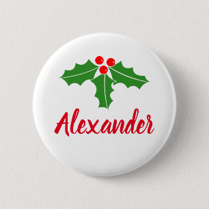 Kerstfeestdagen, pinback-knoppen met aangepaste na ronde button 5,7 cm