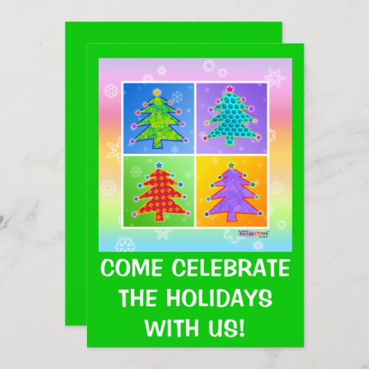 kerstfeestdagen - Pop kerstfeestdag Kaart (Voorkant / Achterkant)