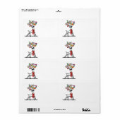 kerstfeestdagen rendieren etiket (Full Sheet)