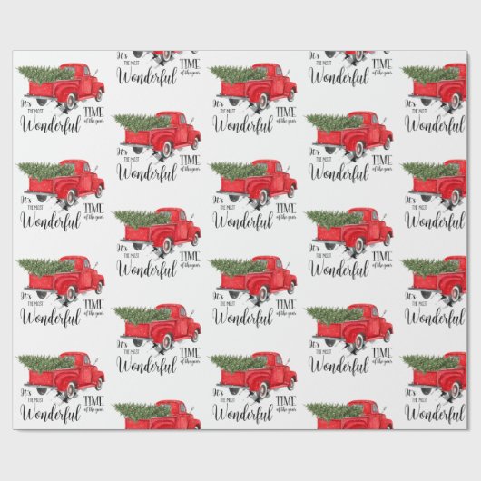 Kerstfeestdagen rond de rode kerstavond cadeaupapier (Vlak)