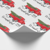 Kerstfeestdagen rond de rode kerstavond cadeaupapier (Hoek)