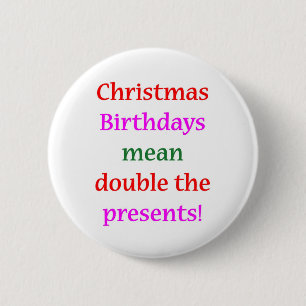kerstfeestdagen ronde button 5,7 cm