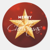 Kerstfeestdagen Ronde Sticker (Voorkant)