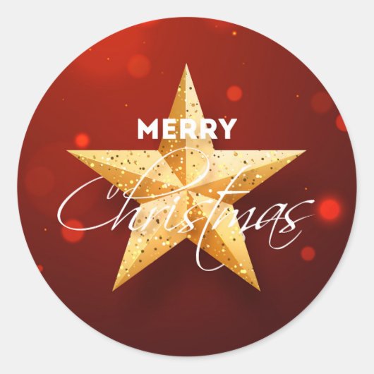 Kerstfeestdagen Ronde Sticker (Voorkant)