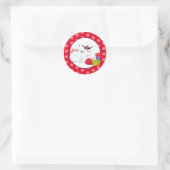 Kerstfeestdagen Ronde Sticker (Tas)