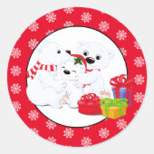 Kerstfeestdagen Ronde Sticker (Voorkant)