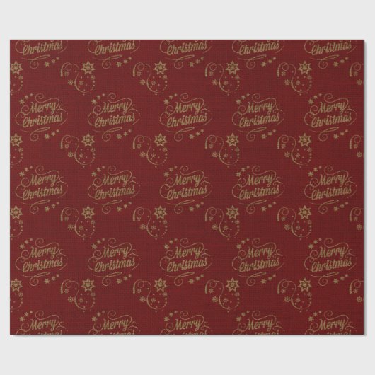 kerstfeestdagen, rood script cadeaupapier (Vlak)