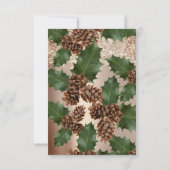 kerstFeestdagen Roos nieuwjaarspartner Kaart (Achterkant)