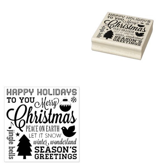 kerstfeestdagen Rubber Kunststempel Rubberstempel (Gestempeld)