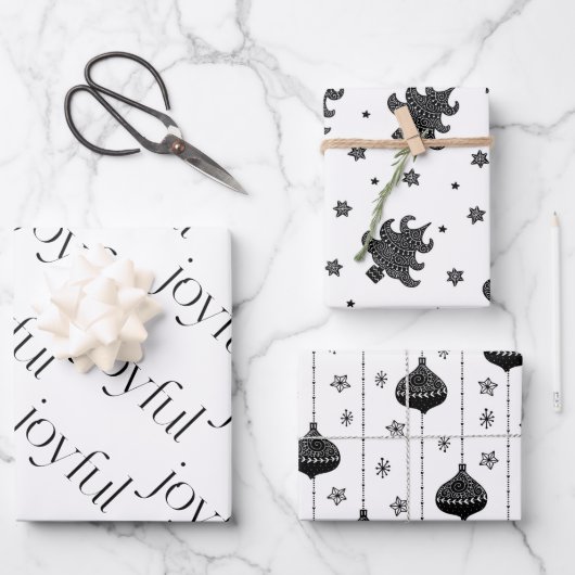 Kerstfeestdagen Scandinavische stijl Inpakpapier Vel (Voorkant)